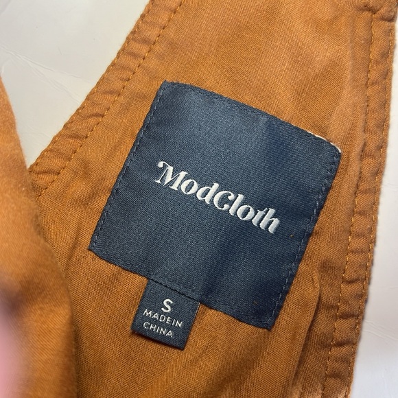 ModCloth Fall Potluck Corduroy Overalls Vintage size small brown - Picture 7 of 12